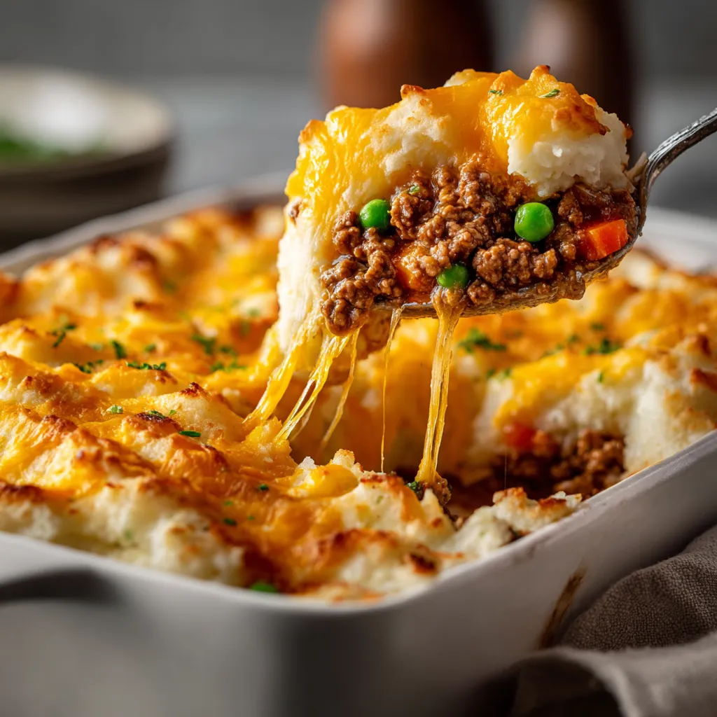 A spoon is in a casserole dish.