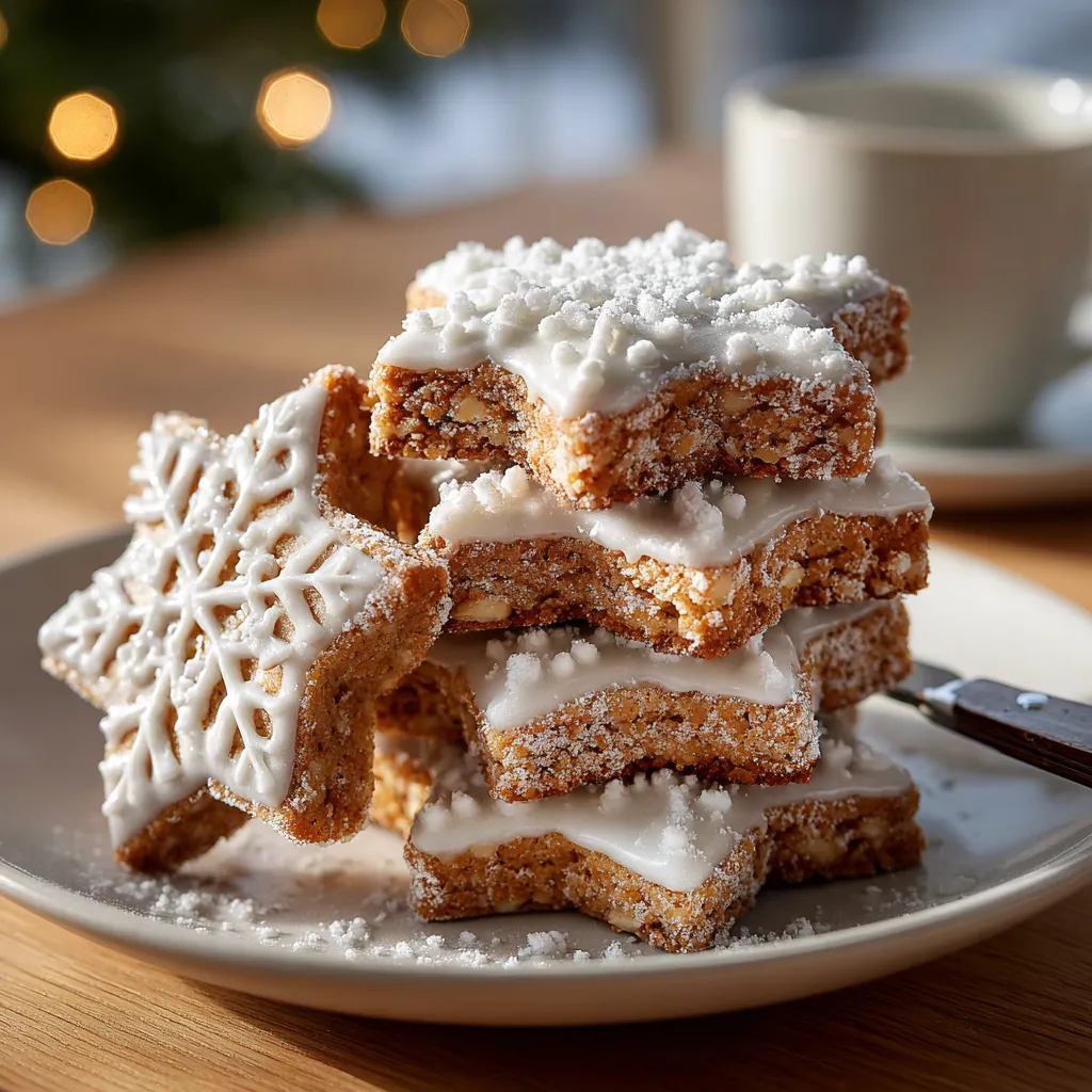 A stack of cinnamon star cookies.