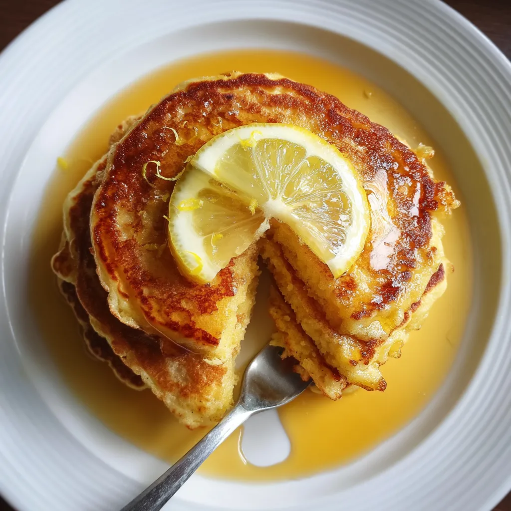 A slice of lemon cake on a plate.