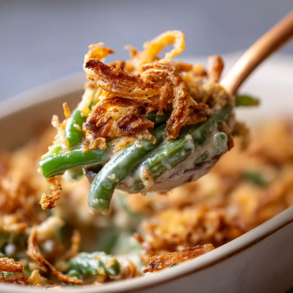 A spoon is in a bowl of food.