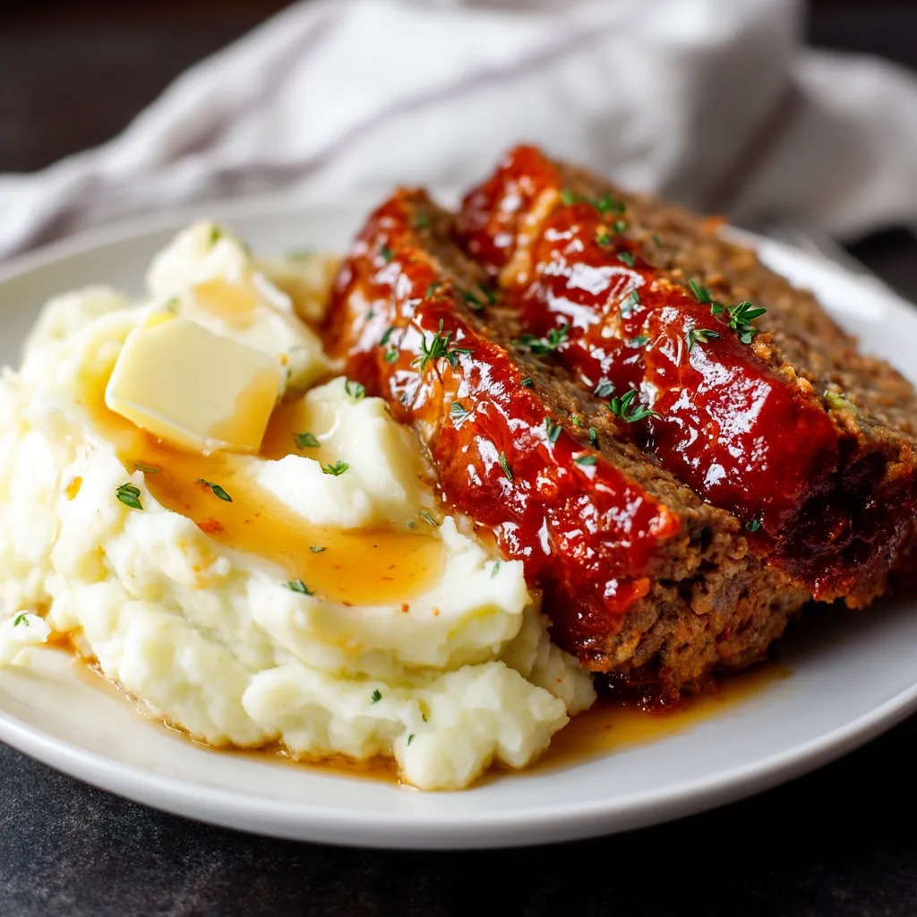 A plate of food with meat and potatoes.
