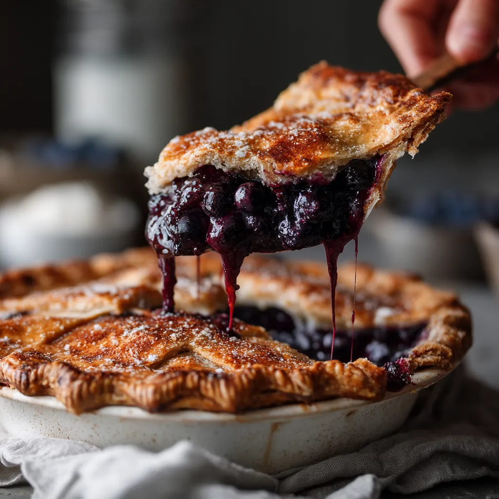 A slice of pie being eaten.