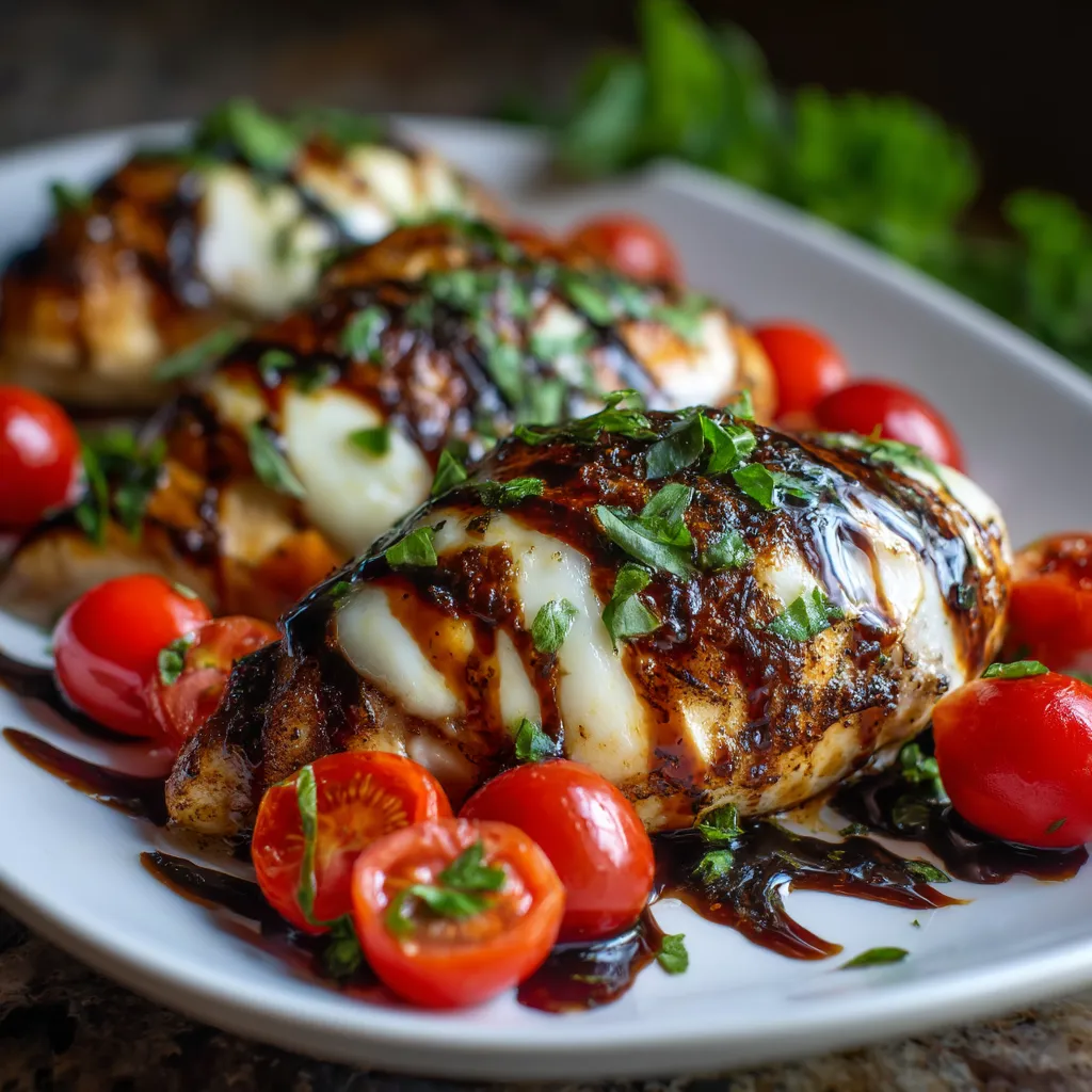 A plate of food with tomatoes and cheese.