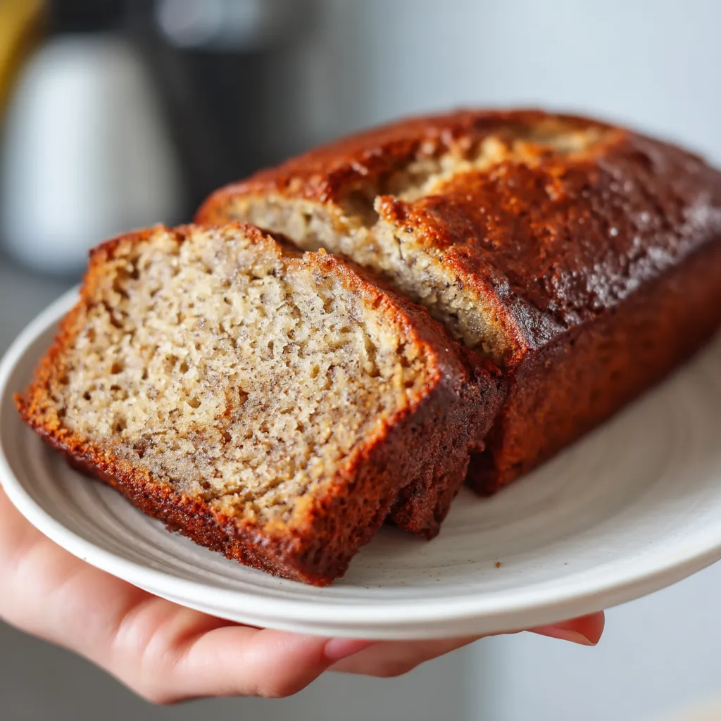 A slice of bread on a plate.