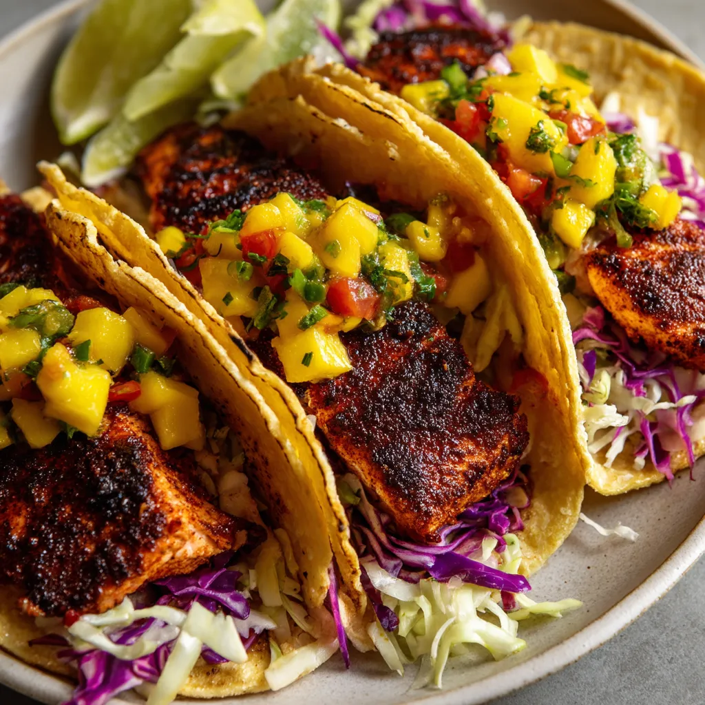 A plate of food with two tacos and a piece of meat.