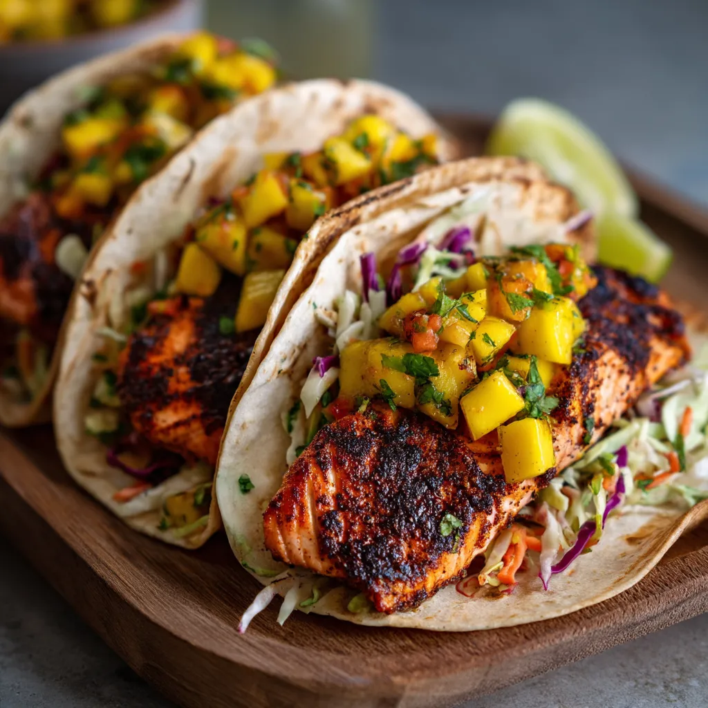 A plate of fish tacos with a slice of lemon.