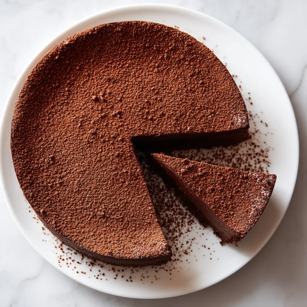 A slice of chocolate cake on a plate.