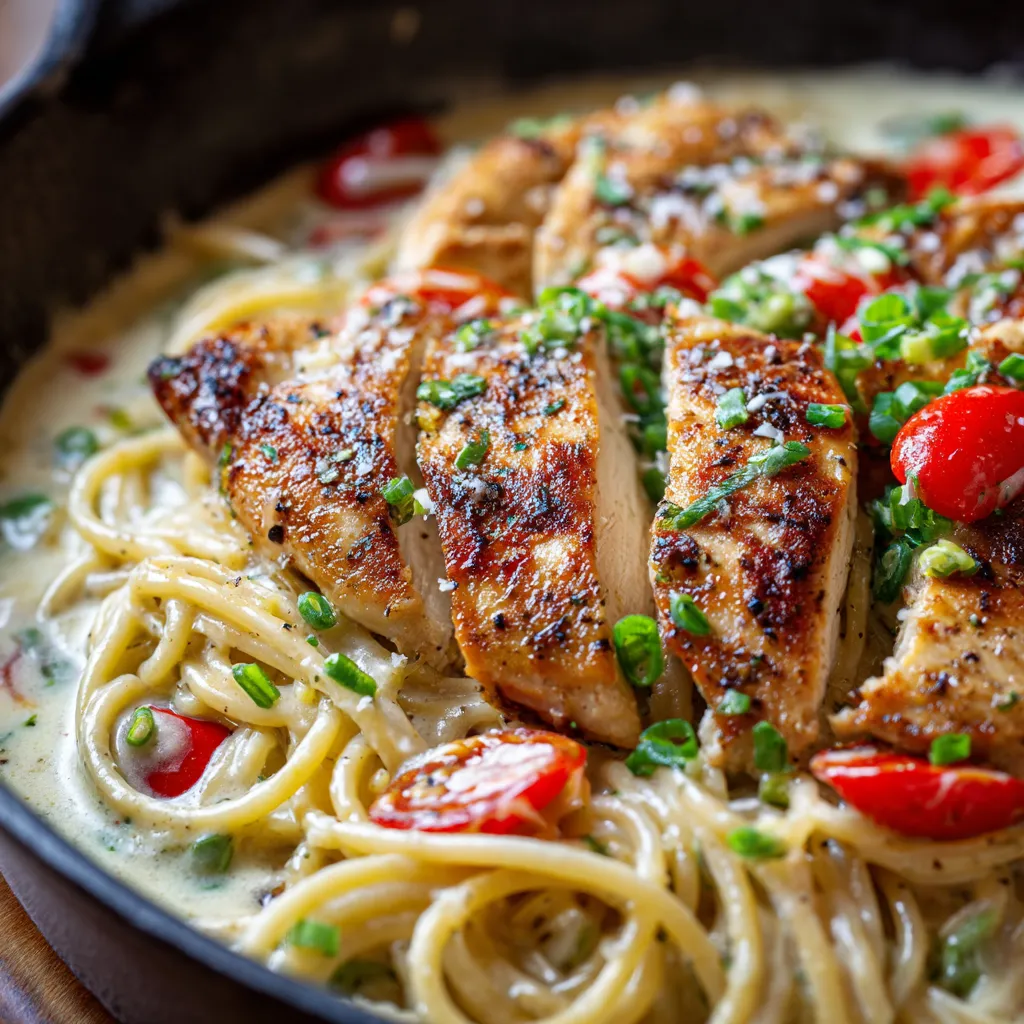 A bowl of spaghetti with meat and vegetables.