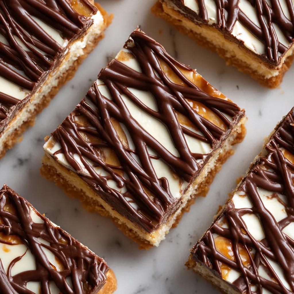 A close up of a chocolate and white dessert.