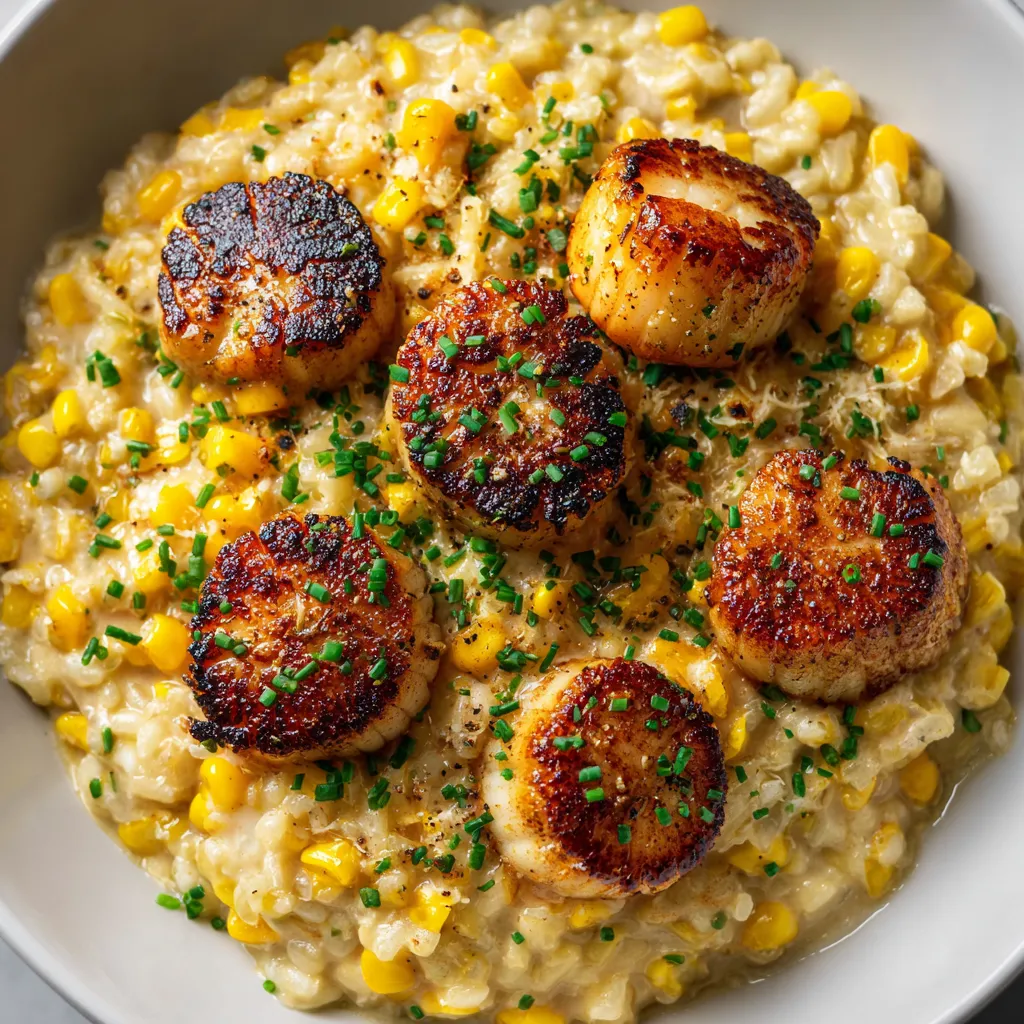 A bowl of food with corn and clams.