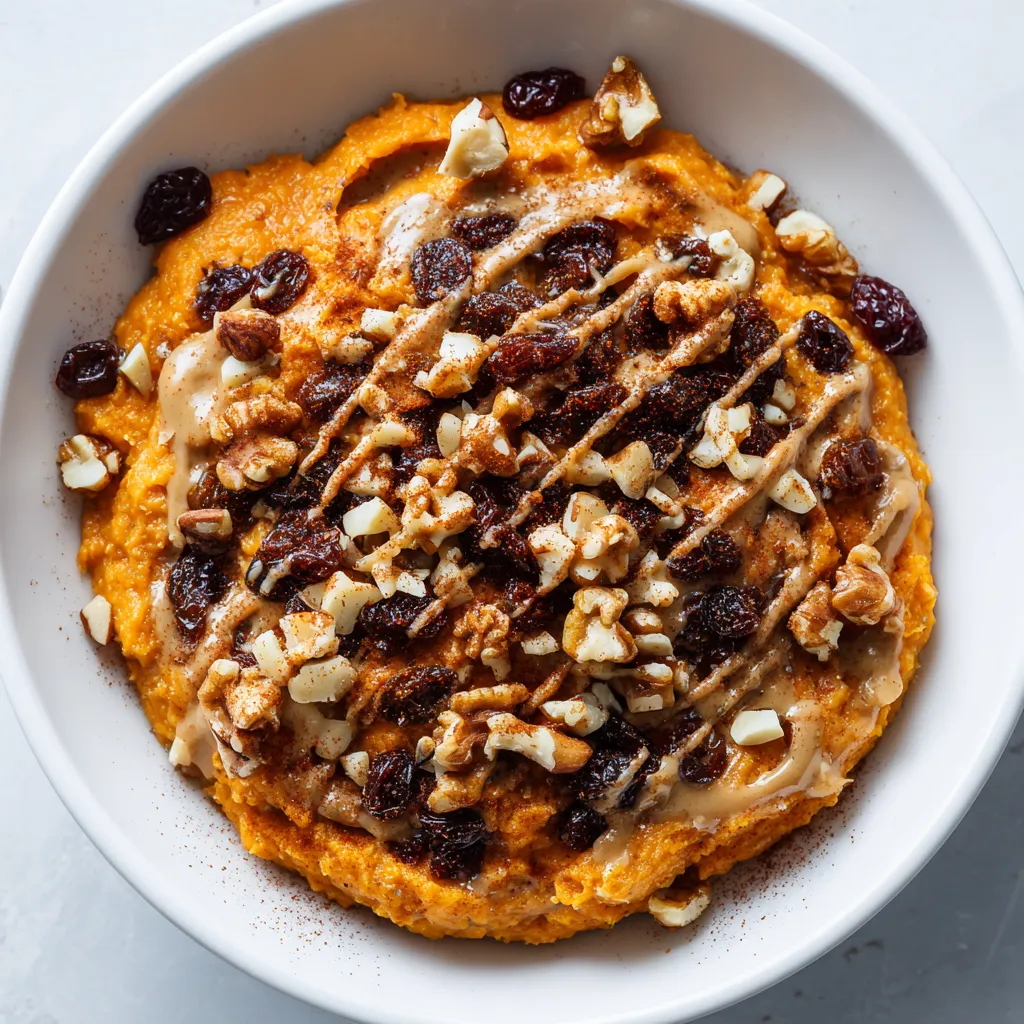 A bowl of food with nuts and raisins.