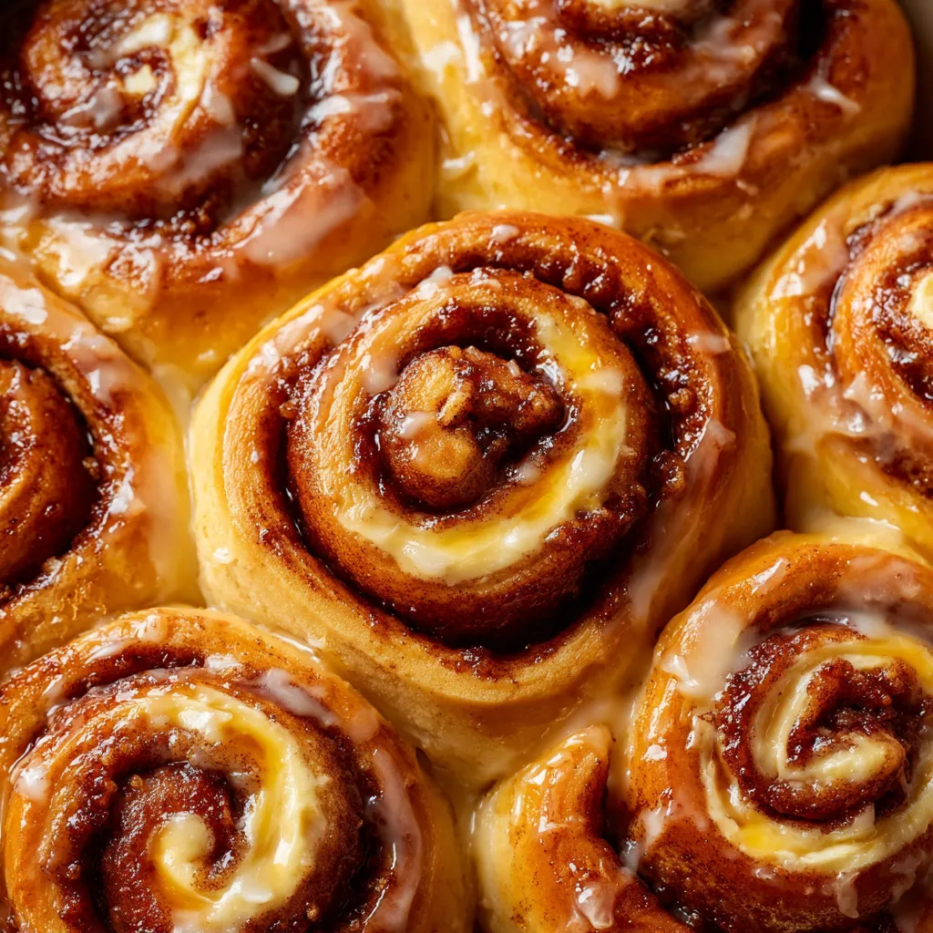 A plate of cinnamon rolls.