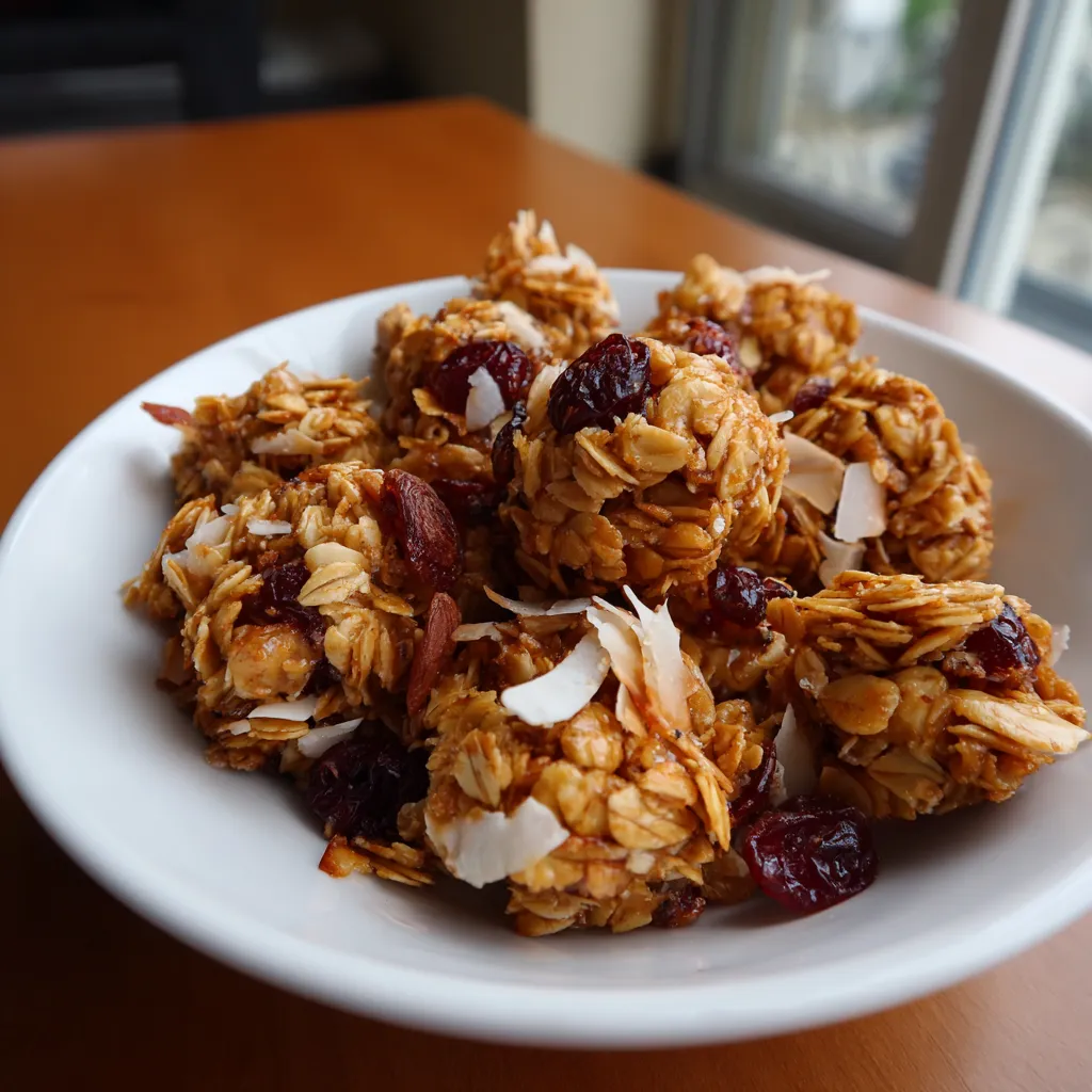 A plate of food with a bowl of cereal and fruit.