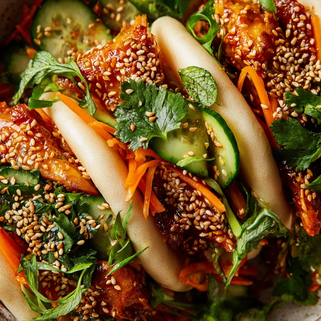 A plate of food with a jackfruit bao and vegetables.