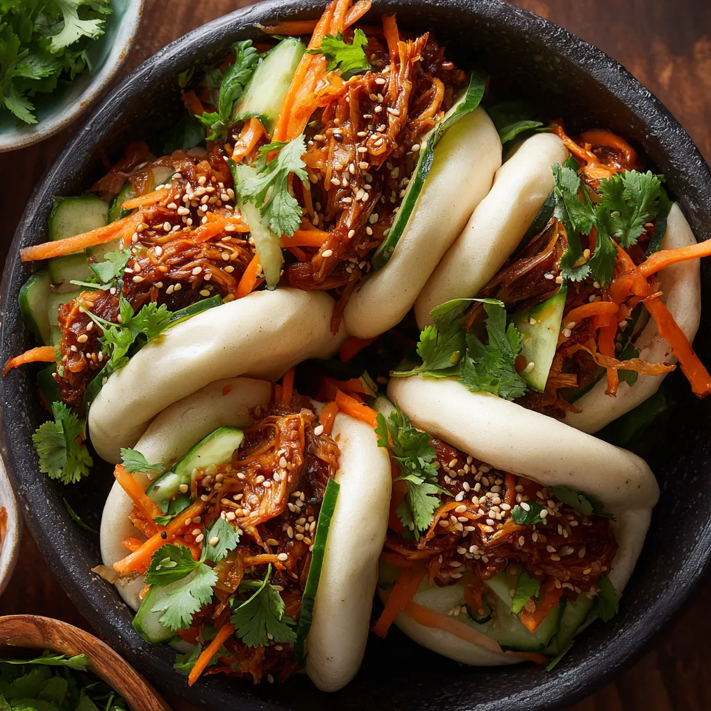 A bowl of food with carrots and cucumbers.