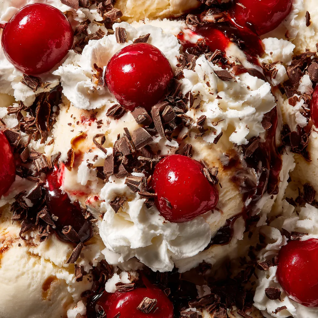 A close up of a cherry-coca cola float.
