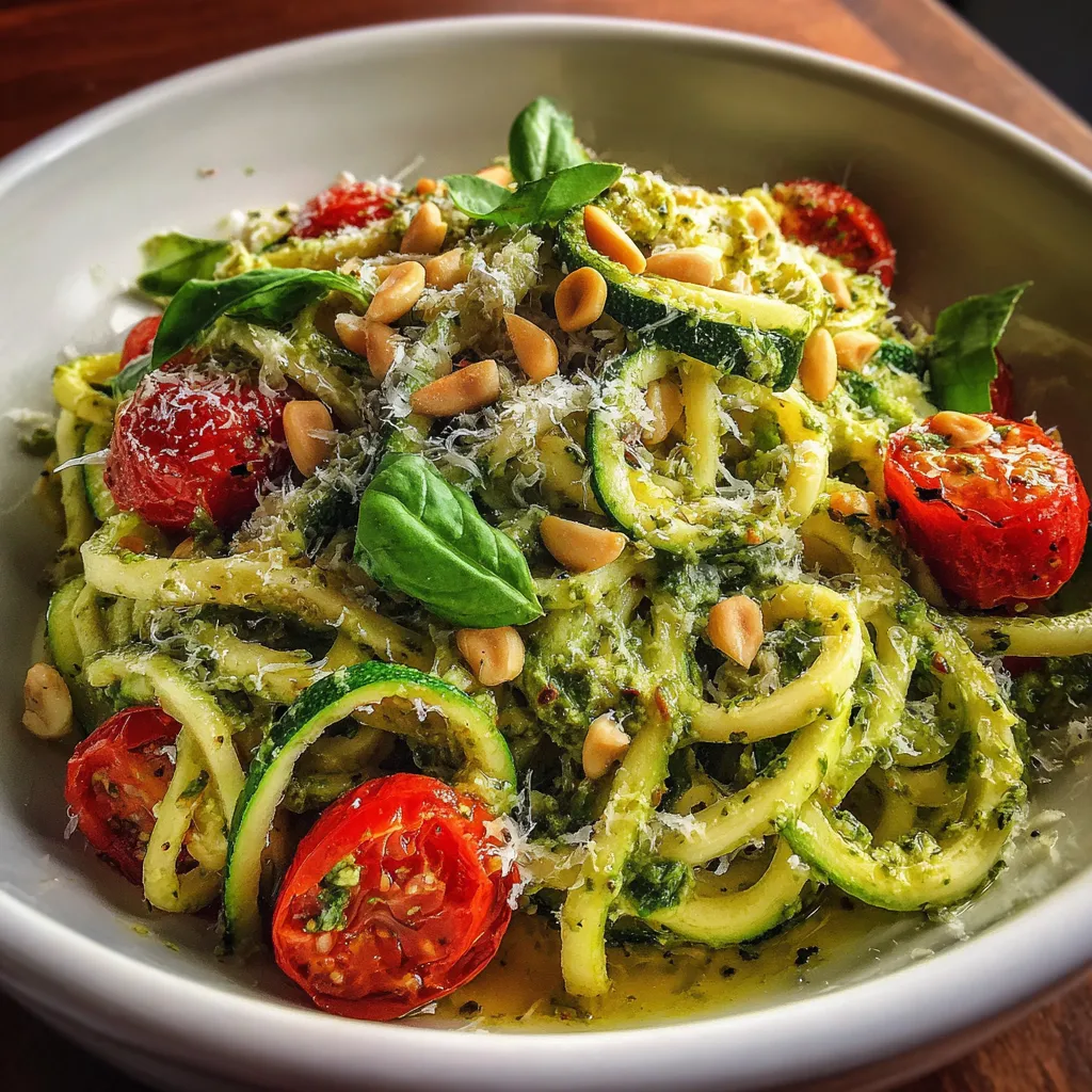 A bowl of pasta with tomatoes, spinach, and pine nuts.