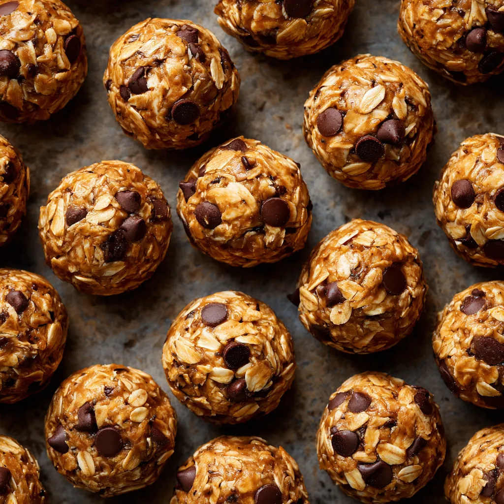A close up of a bunch of chocolate chip granola bars.