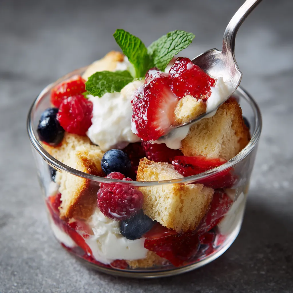 A bowl of berry trifle cups.