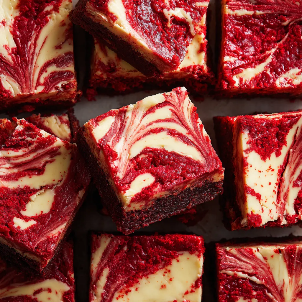 A close up of a piece of cake with red frosting.
