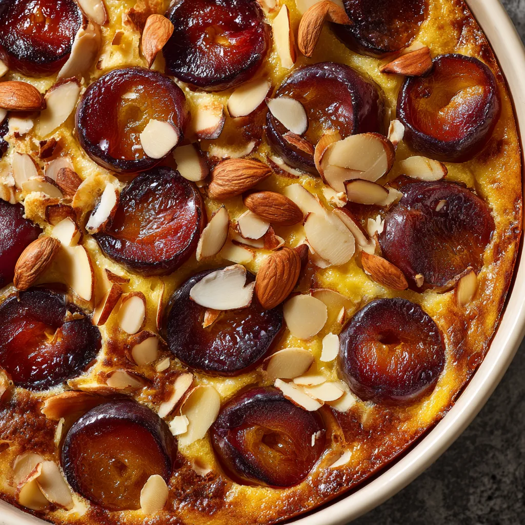 Une tarte aux fruits, principalement des cerises, avec une crème au beurre et des noix.