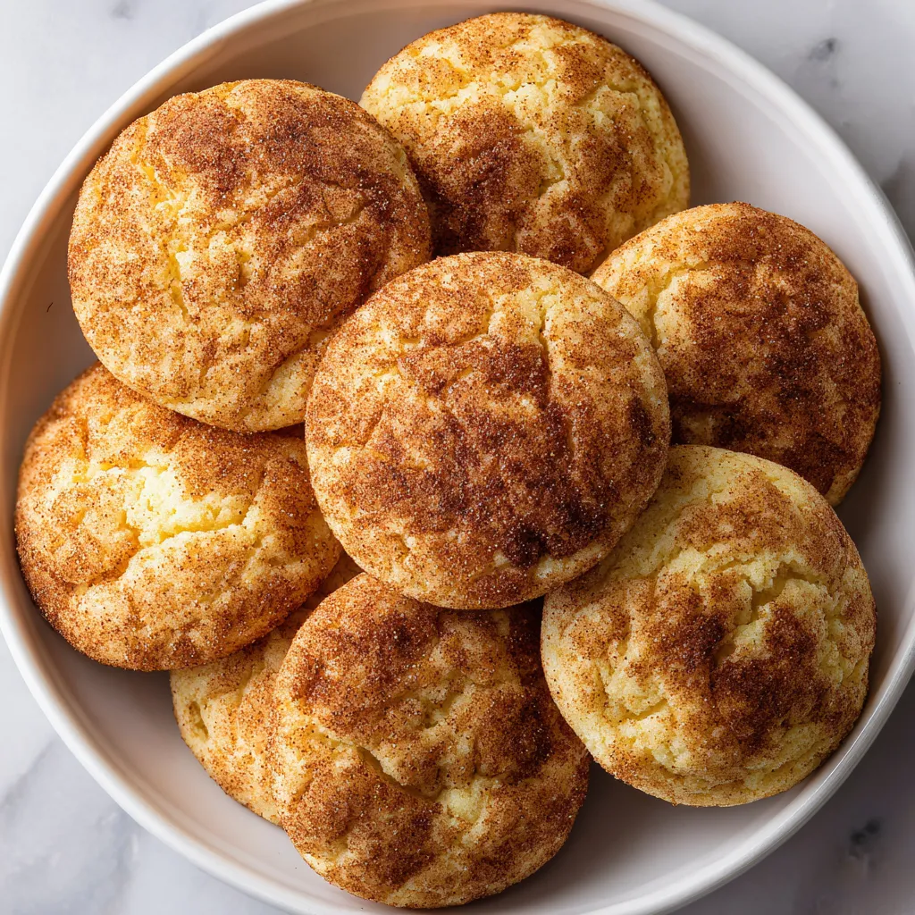 A bowl of cinnamon cookies.