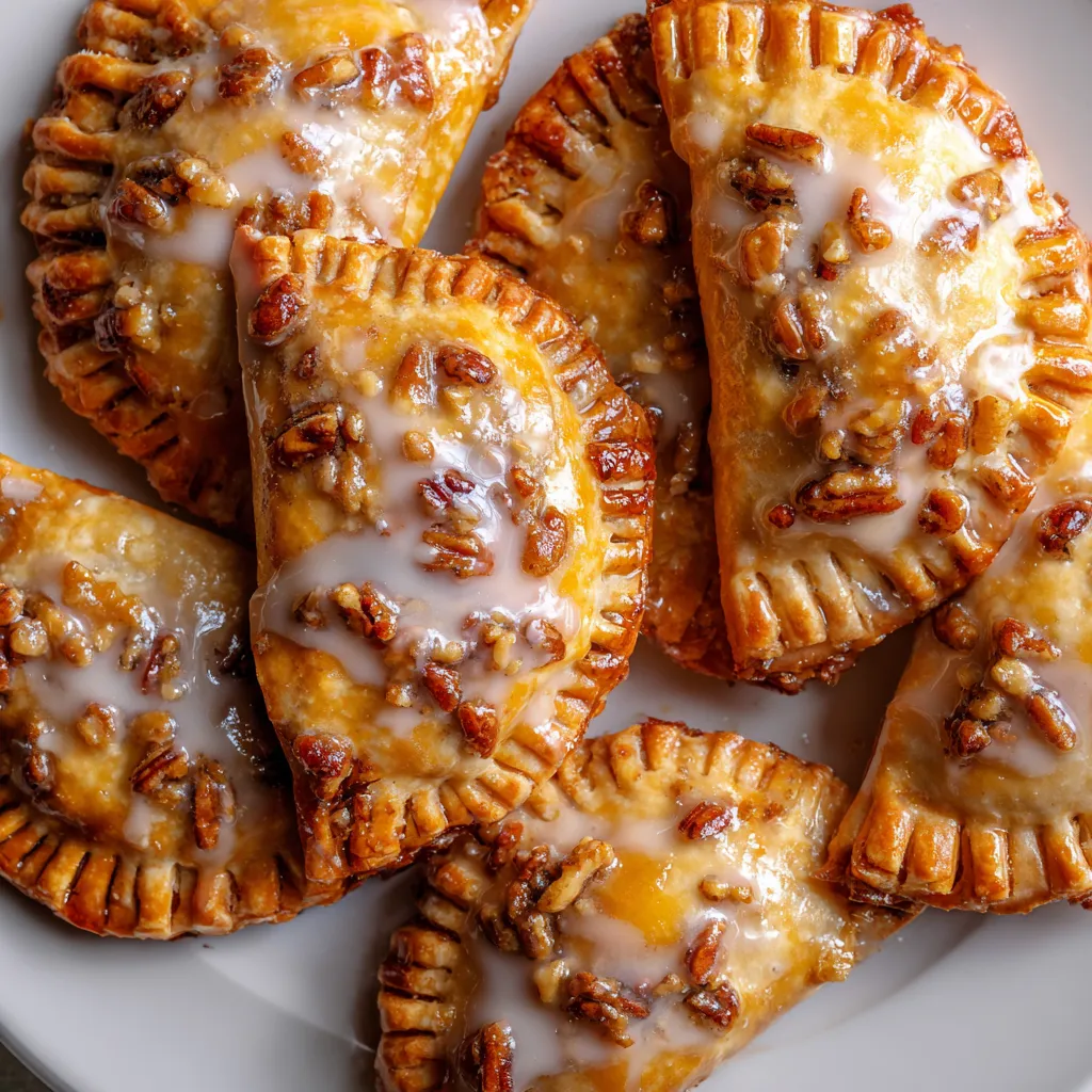 A plate of pastries with a drizzle of icing.