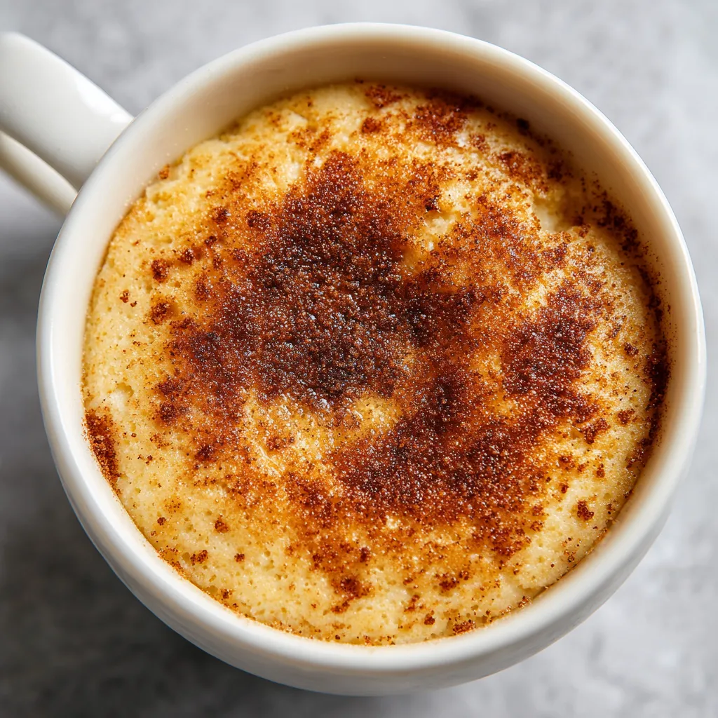 A cup of hot buttered rum with cakes on top.