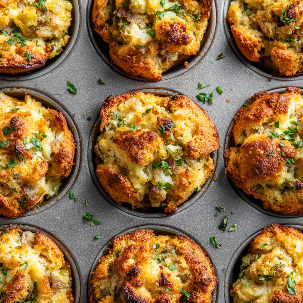 A tray of muffins with green toppings.