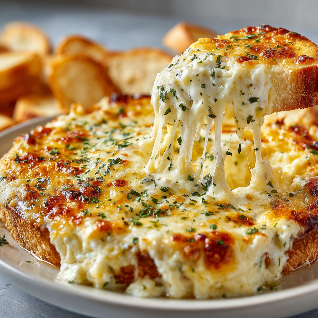 A plate of food with a garlic alfredo dip.