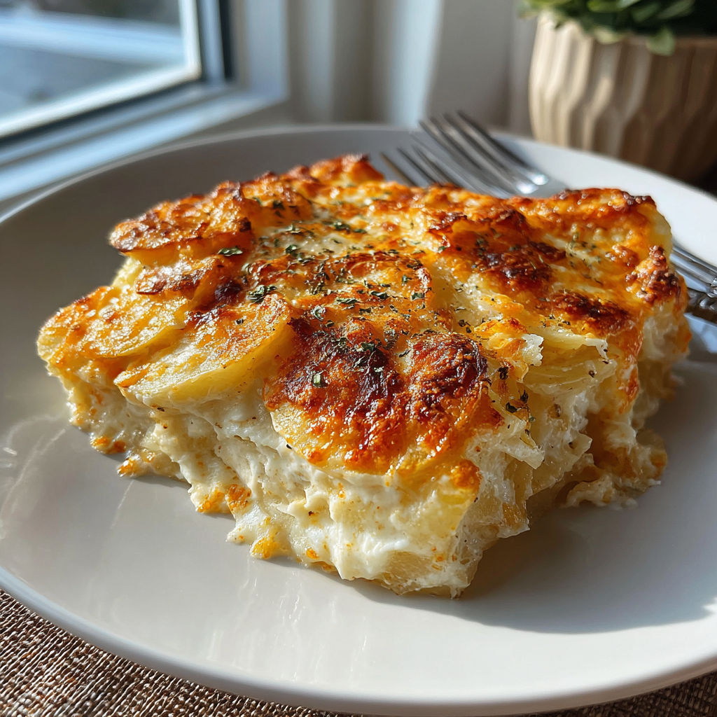 A plate of food with a fork on it.