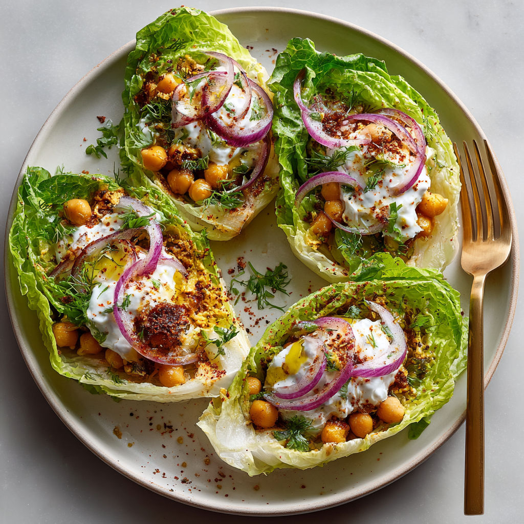 A plate of vegetarian spiced chickpea wraps.