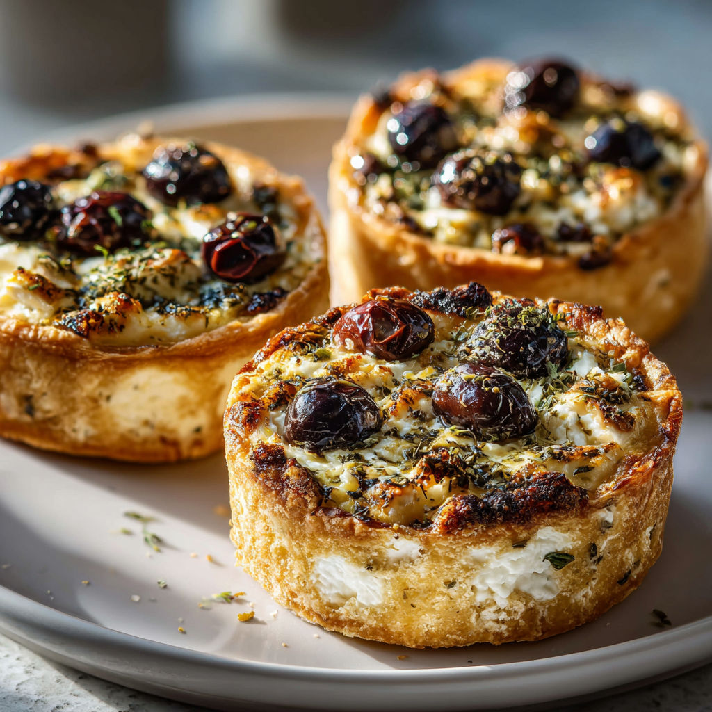 A plate with two small pastries on it.