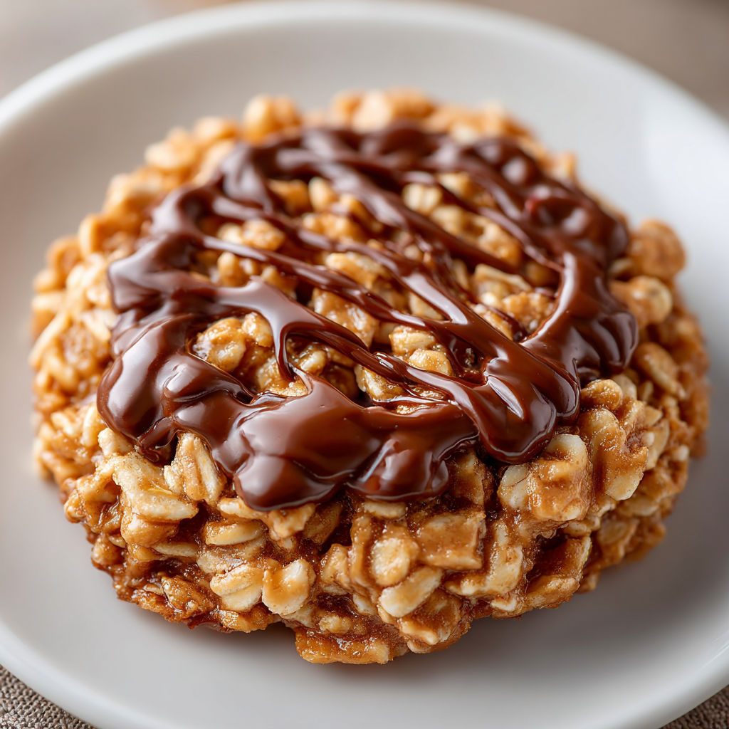 A chocolate covered no-bake cookie.