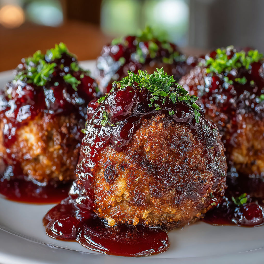 Cherry-Coded Balsamic Glazed Meatballs.
