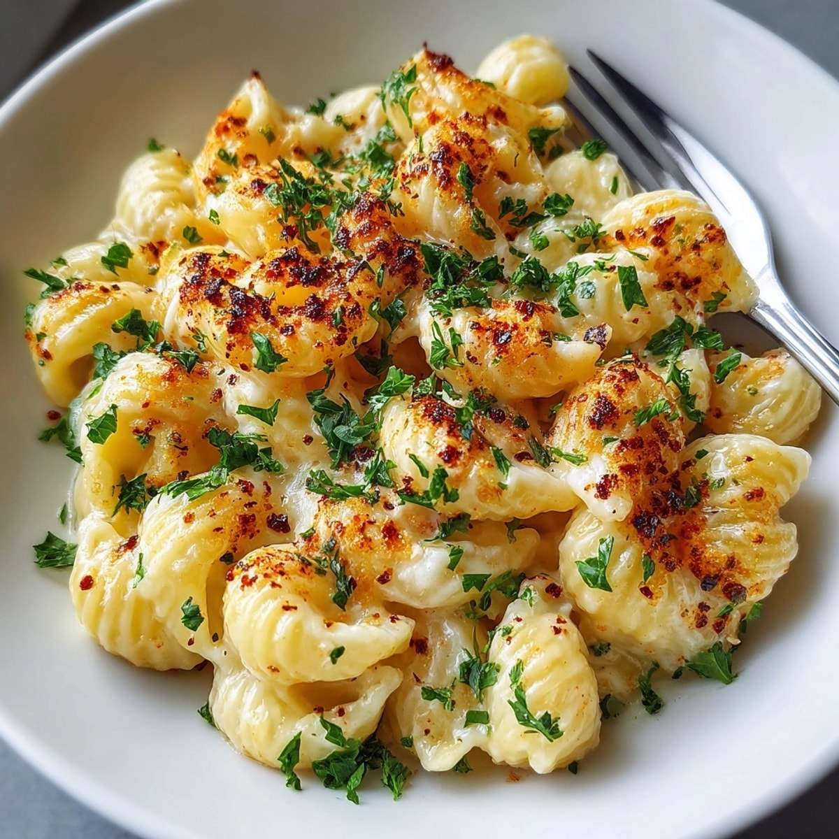 A warm bowl of delicious One-Pot Mac and Cheese Pasta, ready for a comforting meal.