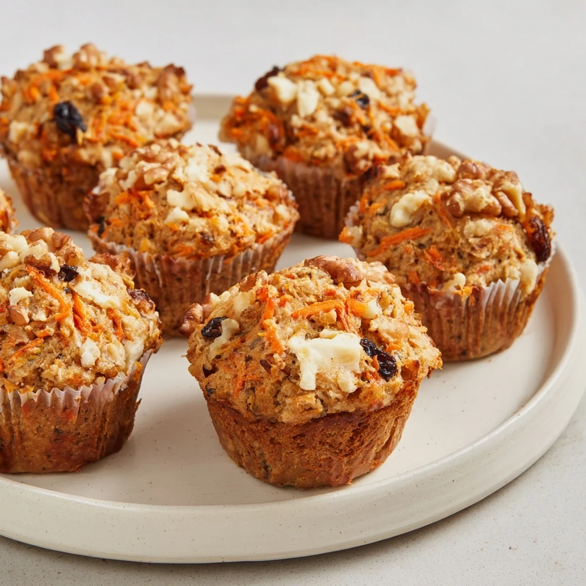 Delicious Protein Carrot Cake Ricotta Muffins cooling on a wire rack, perfect for snacks.  