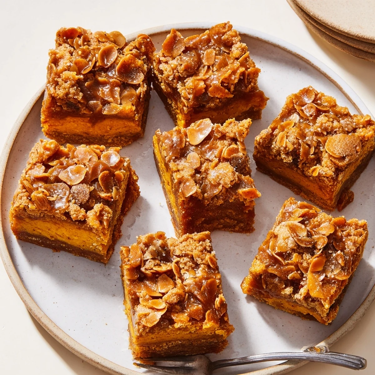 Coffee Crunch Pumpkin Pie Blondies