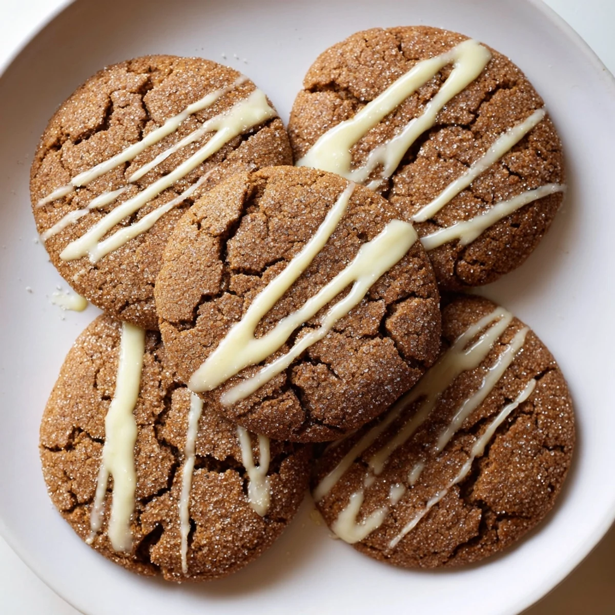 Warm, spiced Gingerbread Latte Cookies, fresh from the oven, offering a delightful coffee aroma.