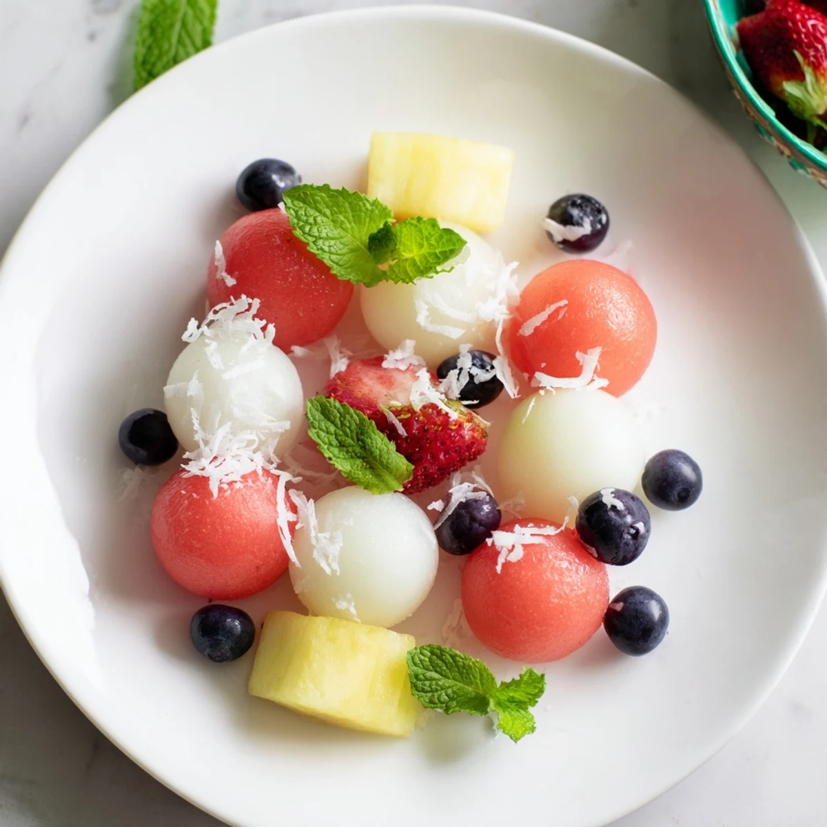 Vibrant Tropical Pineapple Platter, bursting with colorful fruits, ready for a refreshing summer snack.