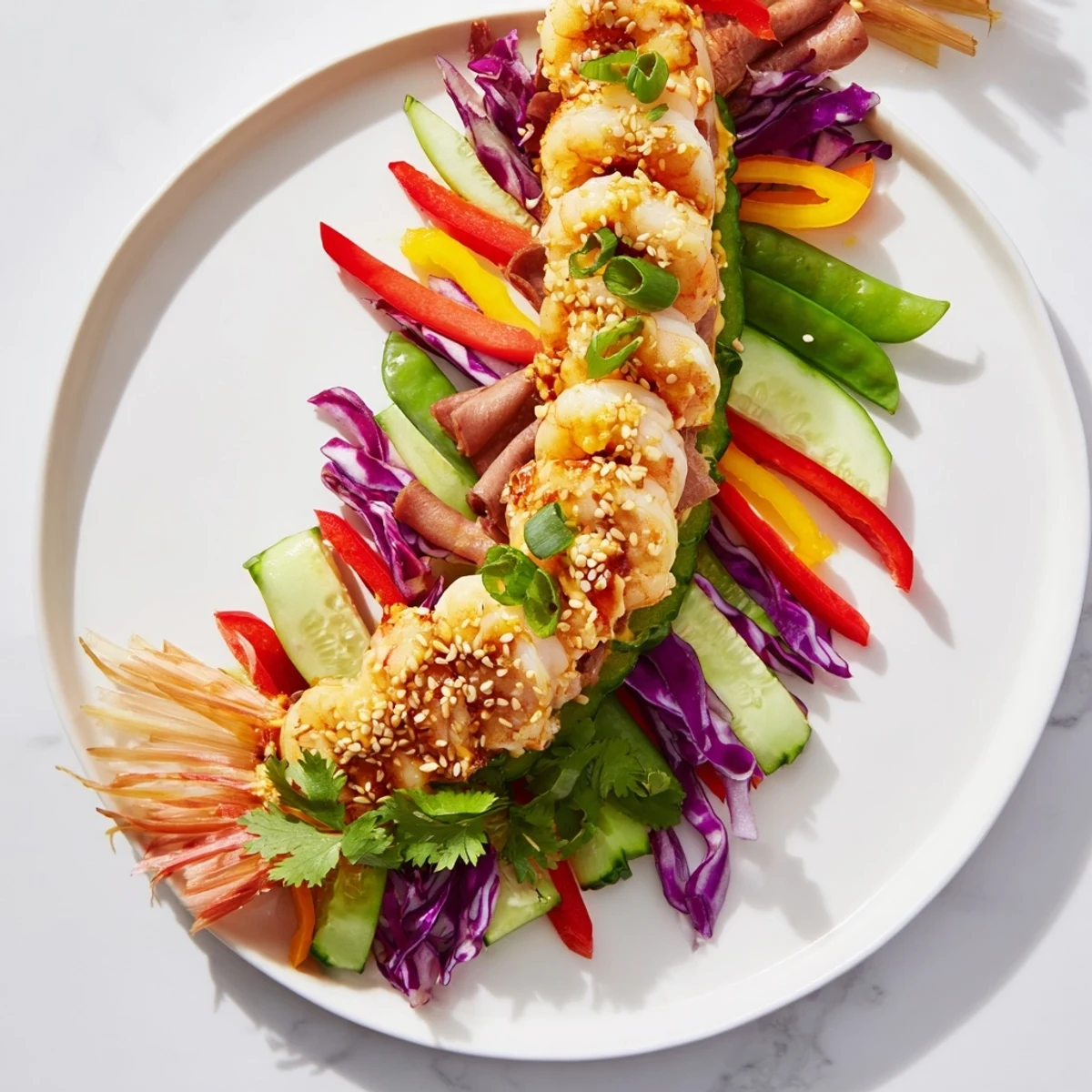 Vibrant Mighty Dragon Lunar New Year Board presents a festive array of delicious appetizers on a platter.