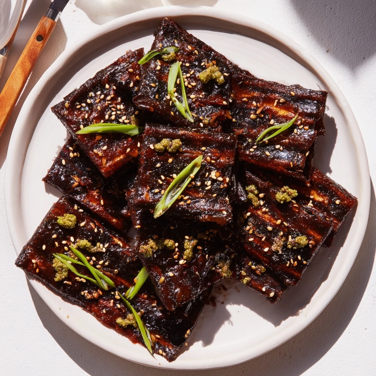 Golden, crispy Snacks de Vague Surf, a vibrant fusion snack, perfect for a party appetizer.