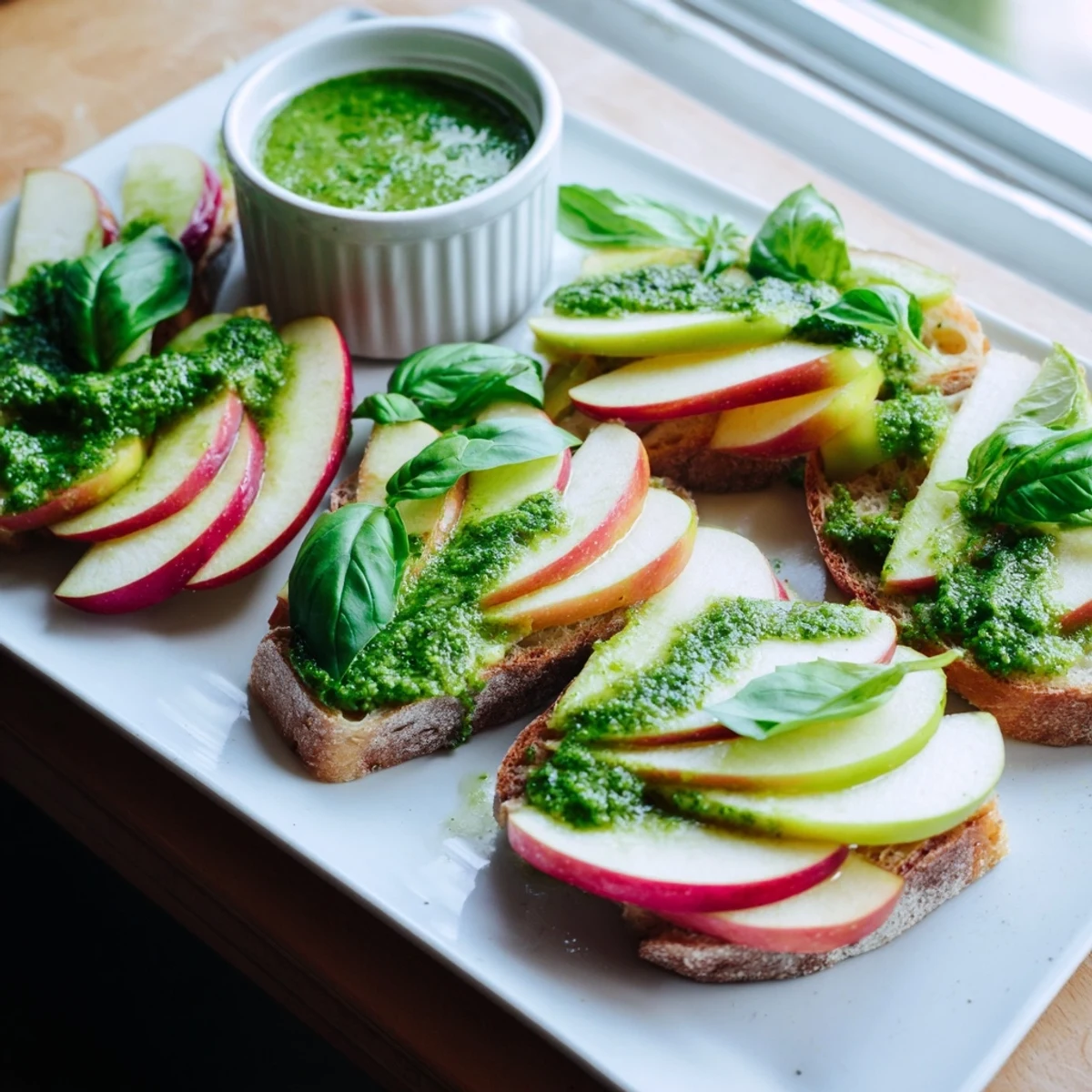 Vibrant Emerald City snack board: Green apples, pesto, limes, and olives for a gorgeous appetizer.