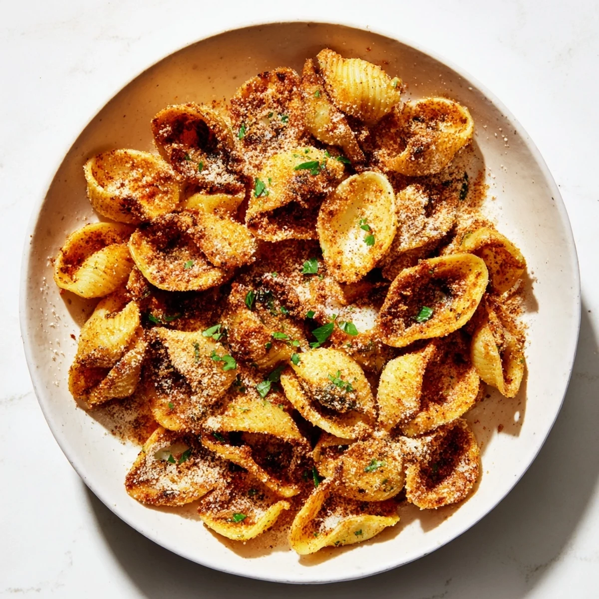 Crispy air fryer pasta gnocchi with golden edges, ready to enjoy with marinara sauce.