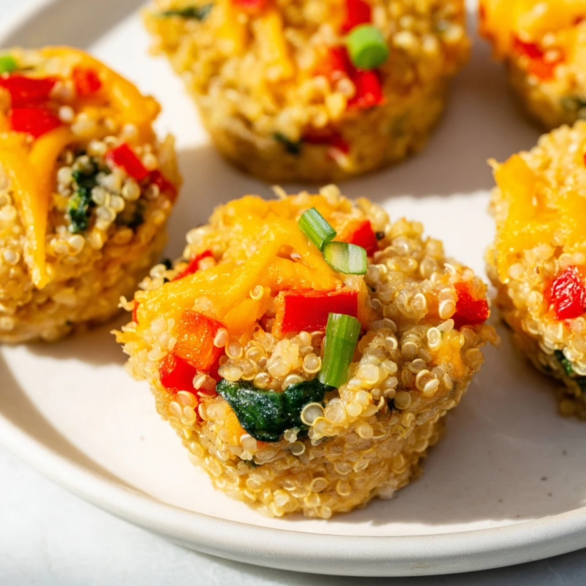 Baked Cheddar Quinoa Bites