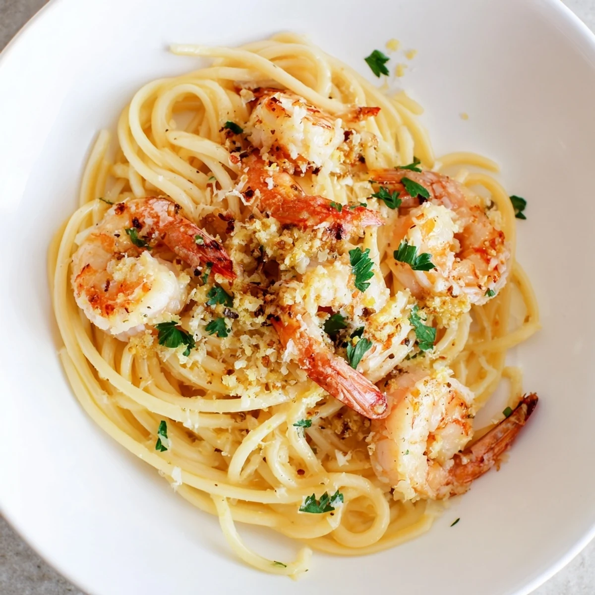 Perfectly cooked spaghetti tossed in a zesty lemon garlic butter sauce with succulent Lemon Garlic Shrimp Pasta.