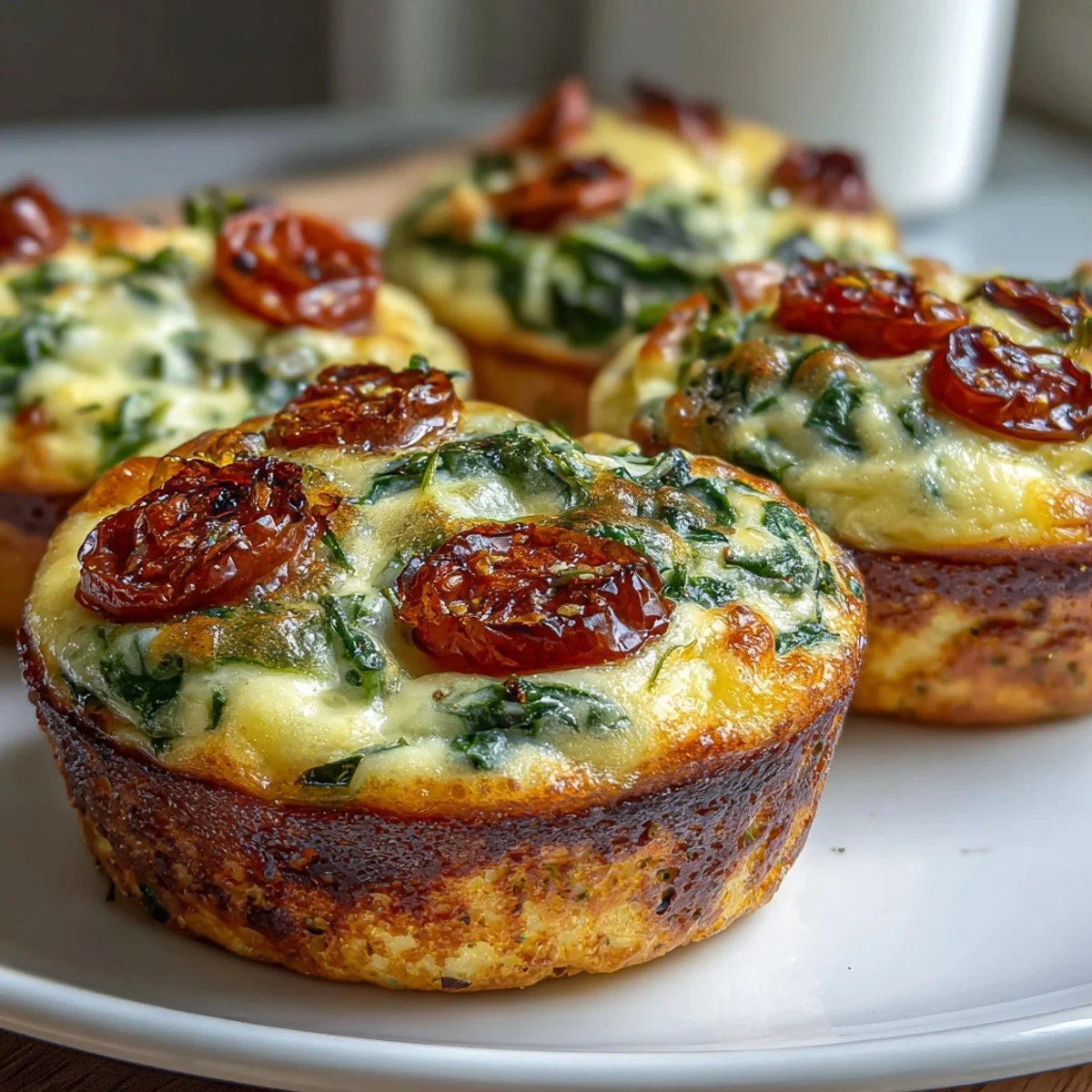 Golden-brown High-Protein Egg Muffin Cups are displayed on a cooling rack, perfect for a healthy grab-and-go breakfast.