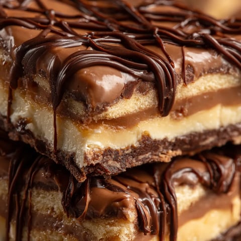 Chocolate drizzle bars with chocolate drizzle on top.