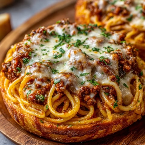 A plate of spaghetti garlic bread bowls.