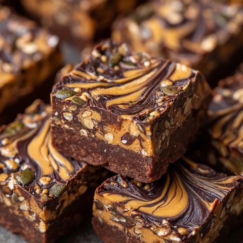 A close up of a chocolate peanut butter protein bar.